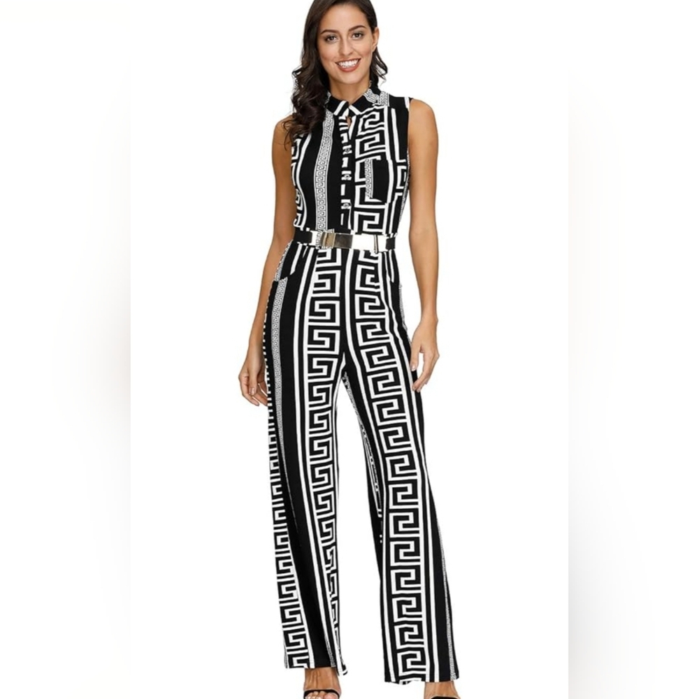 Black & White Geometric Romper